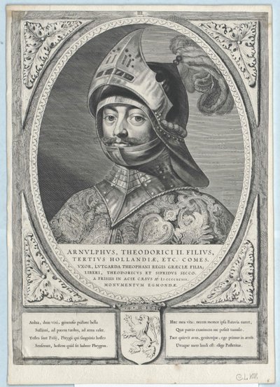 Alankomaiden kreivi Arnulf II (painettu) tekijältä Artist Unknown
