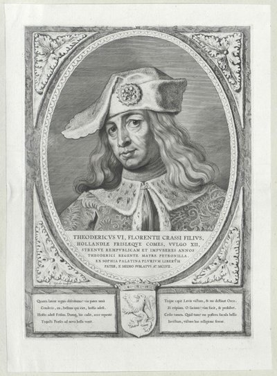 Hollannin kreivi Dietrich VI (tulosta) tekijältä Artist Unknown