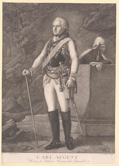 Sachsen-Weimarin herttua Eisenach Karl August tekijältä Artist Unknown