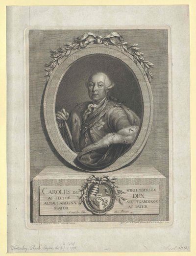 Württembergin herttua Kaarle II Eugene tekijältä Artist Unknown