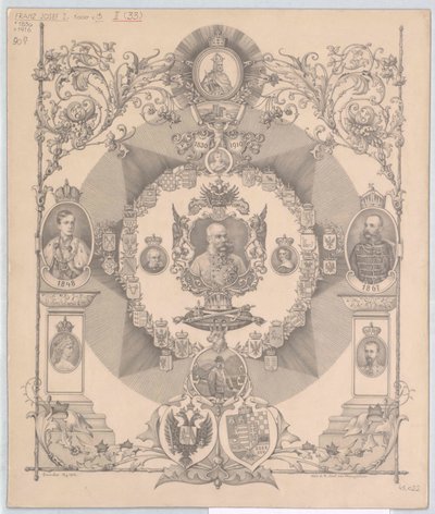 Itävallan keisari Franz Joseph I (tulosta) tekijältä Artist Unknown