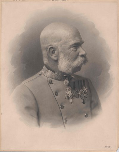 Itävallan keisari Franz Joseph I (tulosta) tekijältä Artist Unknown