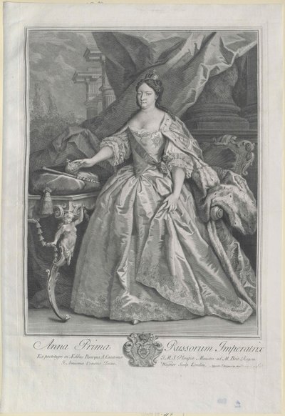 Venäjän keisarinna Anna Ioannovna tekijältä Artist Unknown