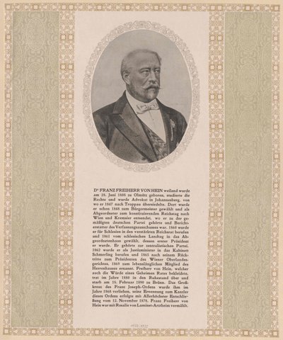 Franz Baron Hein (tulosta) tekijältä Artist Unknown