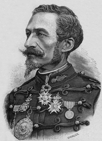 Ranskalainen eversti Charles Ragon de Bange (1833-1914), tykistön keksijä, kaivertaja. tekijältä Artist Unknown