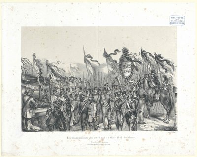 13. ja 14. maaliskuuta 1848 kaatuneiden hautajaiset tekijältä Artist Unknown
