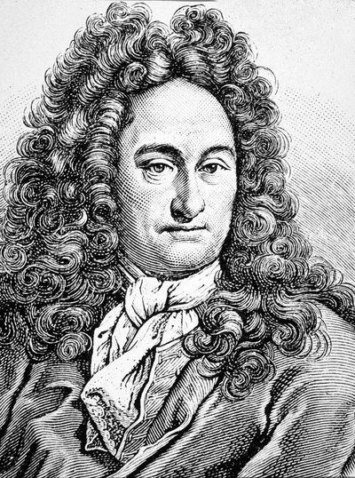 G W Leibniz Gottfried Wihlem (kaiverrus) tekijältä Artist Unknown