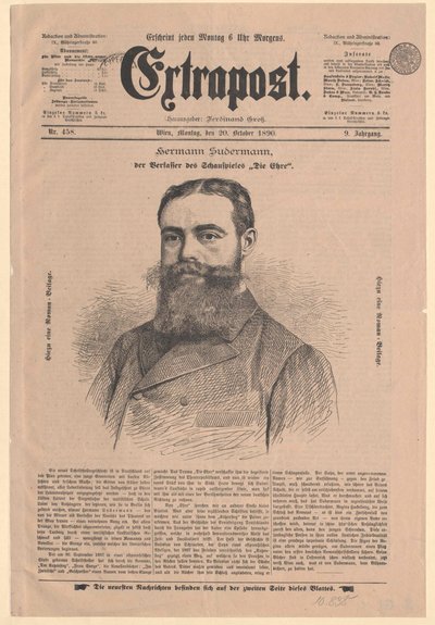 Hermann Sudermann (painettu) tekijältä Artist Unknown