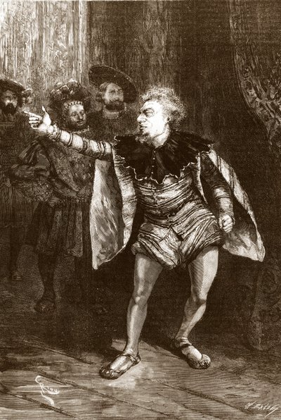 Kuvitus Victor Hugon kirjoittamaan näytelmään "Le Roi s