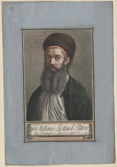 Jean Etienne Liotard (painettu) tekijältä Artist Unknown