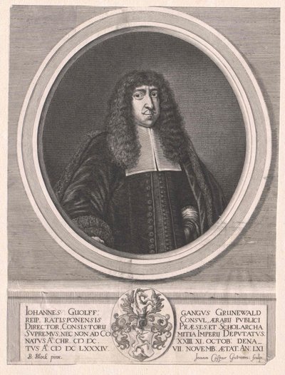 Johann Wolfgang Gruenewald (painettu) tekijältä Artist Unknown