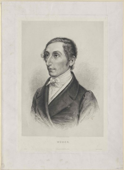 Karl Maria von Weber (painettu) tekijältä Artist Unknown