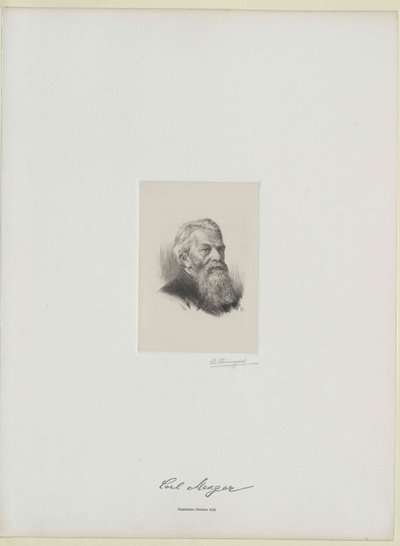 Karl Menger (painettu) tekijältä Artist Unknown