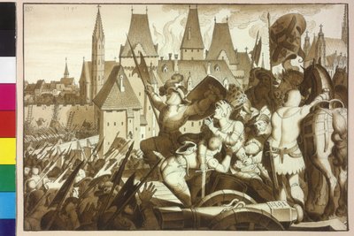 Kuningas Maximilian I valloittaa jälleen Wienin ja esi-isiensä linnan. tekijältä Artist Unknown