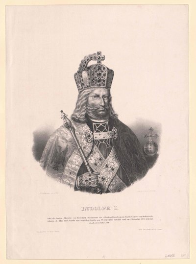 Habsburgin kuningas Rudolf I tekijältä Artist Unknown