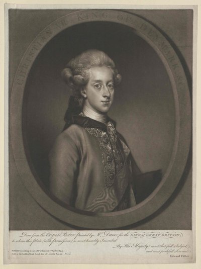 Tanskan kuningas Christian VII tekijältä Artist Unknown