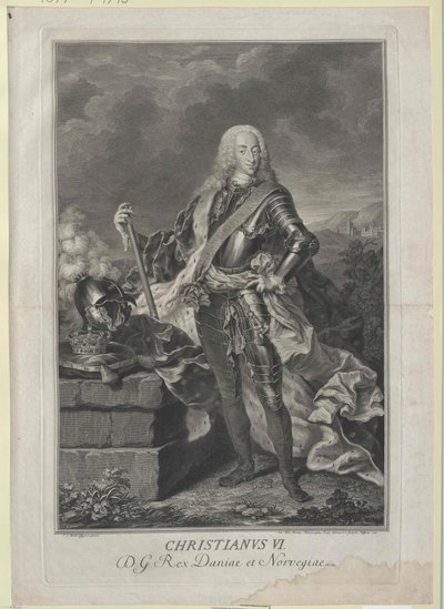Tanskan kuningas Christian VI tekijältä Artist Unknown
