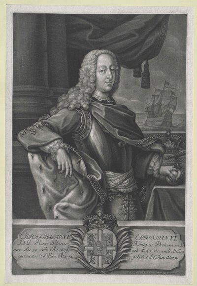 Tanskan kuningas Christian VI tekijältä Artist Unknown