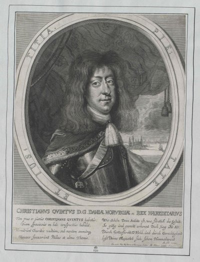 Tanskan kuningas Christian V. tekijältä Artist Unknown