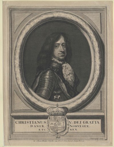 Tanskan kuningas Christian V. tekijältä Artist Unknown