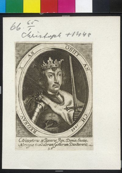 Tanskan ja Ruotsin kuningas Christoph III tekijältä Artist Unknown