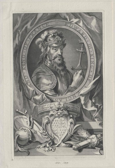 Englannin kuningas Edward III (painettu) tekijältä Artist Unknown