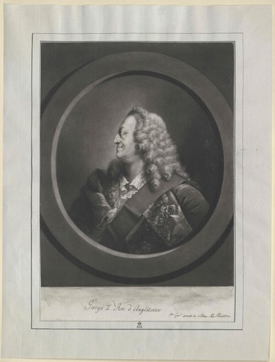Englannin kuningas Hannoverin valitsijamies Yrjö II tekijältä Artist Unknown
