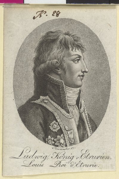 Etrurian kuningas Ludwig (tulosta) tekijältä Artist Unknown