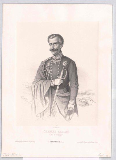 Sardinian kuningas Kaarle Albert tekijältä Artist Unknown