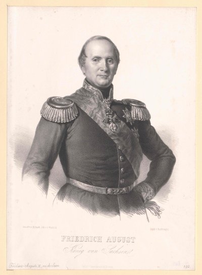 Saksin kuningas Friedrich August II tekijältä Artist Unknown