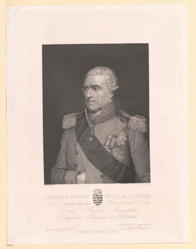 Saksin kuningas Friedrich August I tekijältä Artist Unknown