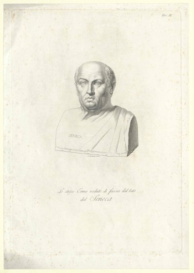 Lucius Annaeus Seneca (painettu) tekijältä Artist Unknown