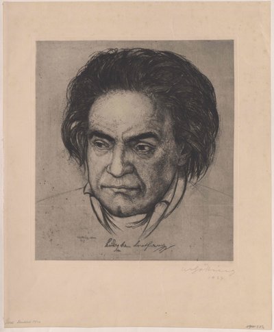 Ludwig van Beethoven (painettu) tekijältä Artist Unknown