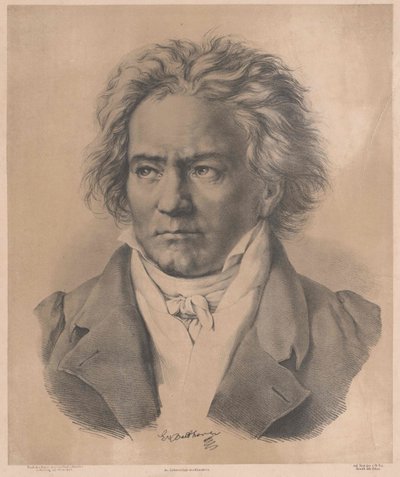 Ludwig van Beethoven (painettu) tekijältä Artist Unknown