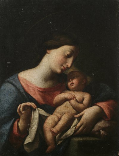 Madonna ja lapsi (öljy kankaalle) tekijältä Artist Unknown