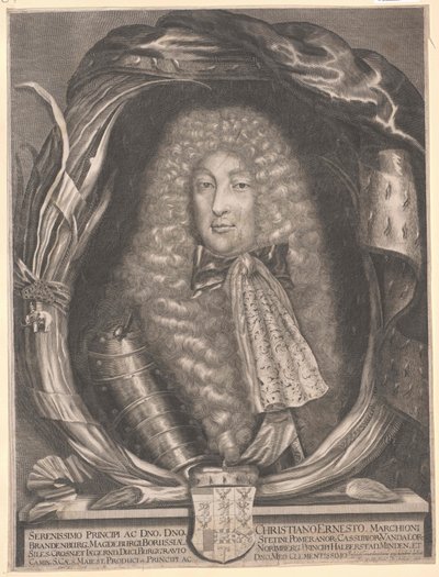 Brandenburg-Bayreuthin markkuri Christian Ernst (tulosta) tekijältä Artist Unknown
