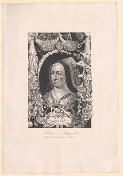 Maria Burgundilainen (painettu) tekijältä Artist Unknown