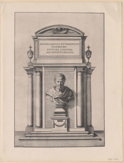 Michelangelo Buonarotti (painettu) tekijältä Artist Unknown