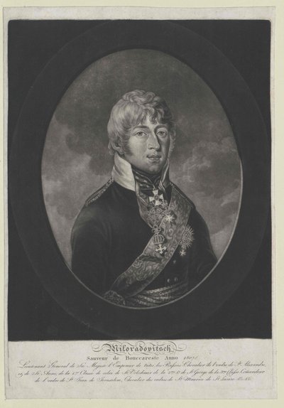 Mihail Andrejevitš kreivi Miloradovitš tekijältä Artist Unknown