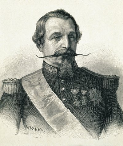 NAPOLEON III, Charles-Louis Napoleon Bonaparte (1808-1873). Toisen tasavallan presidentti (1848-1852) ja Ranskan keisari (1852-1870). Napoleon III:n muotokuva. Kaiverrus. tekijältä Artist Unknown