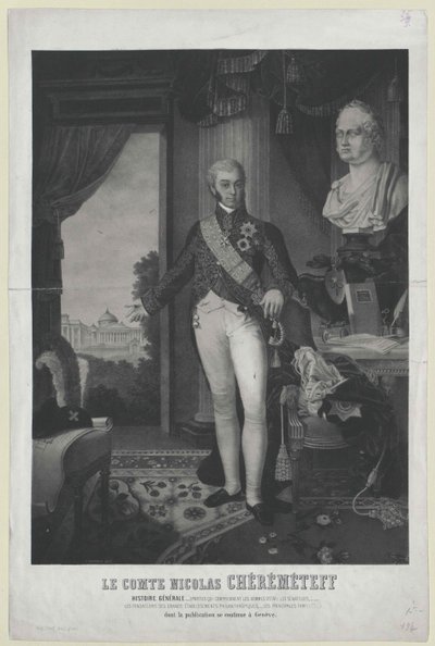 Nikolai Petrowitsch kreivi Sheremetev tekijältä Artist Unknown