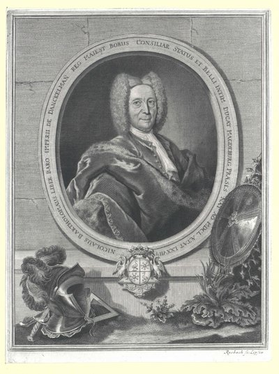 Nikolaus Bartholomew Baron von Danckelmann (tuloste) tekijältä Artist Unknown