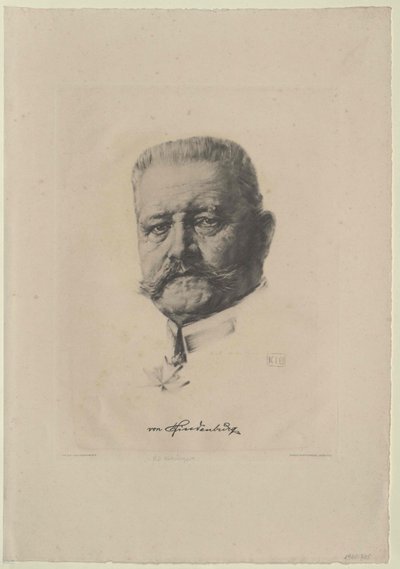 Paul von Beneckendorff Hindenburg tekijältä Artist Unknown