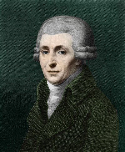 Franz Joseph Haydnin (1732-1809) muotokuva. tekijältä Artist Unknown