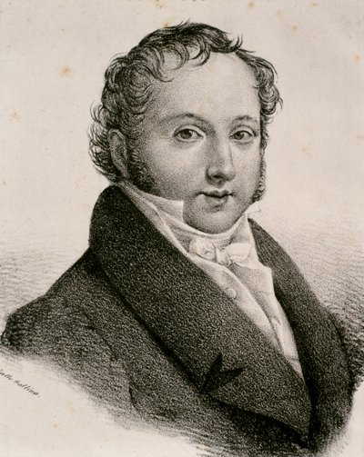 Gioachino Antonio Rossinin muotokuva (etsaus) tekijältä Artist Unknown