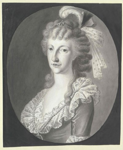 Sisilian prinsessa Maria Theresia (painettu) tekijältä Artist Unknown