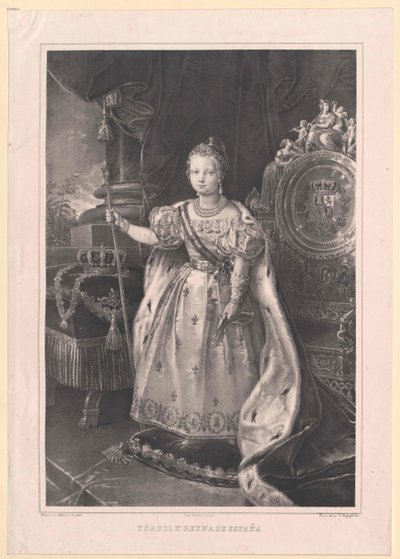 Espanjan kuningatar Isabella II tekijältä Artist Unknown