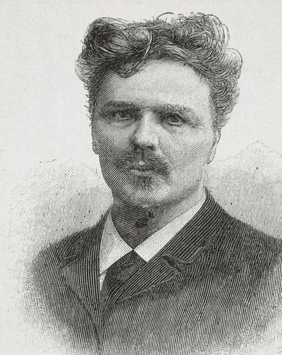 STRINDBERG, August (1849-1912). August Strindbergin muotokuva. Kaiverrus. tekijältä Artist Unknown
