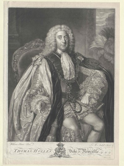 Thomas Pelham-Holles Newcastlen herttua tekijältä Artist Unknown