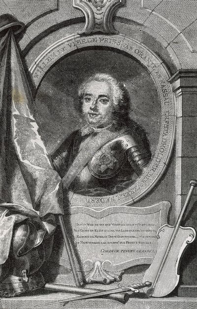 WILLIAM IV (1711-1751). Alankomaiden ensimmäinen perinnöllinen stadtholder. Kaiverrus. tekijältä Artist Unknown